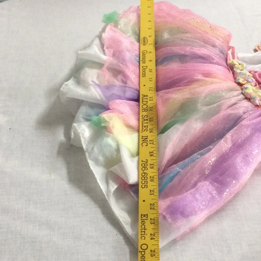 🌞 Spirit Halloween pink rainbow unicorn or fairy costume girl size 2T-4T